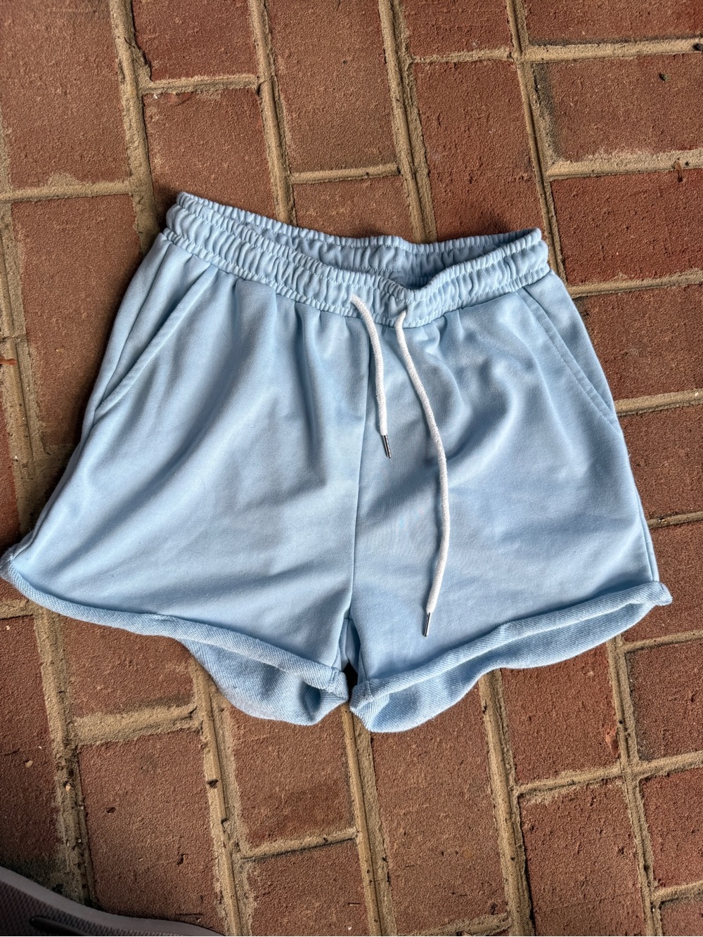 SHEIN Light Blue Women’s Lounge Shorts - Soft Drawstring Waist